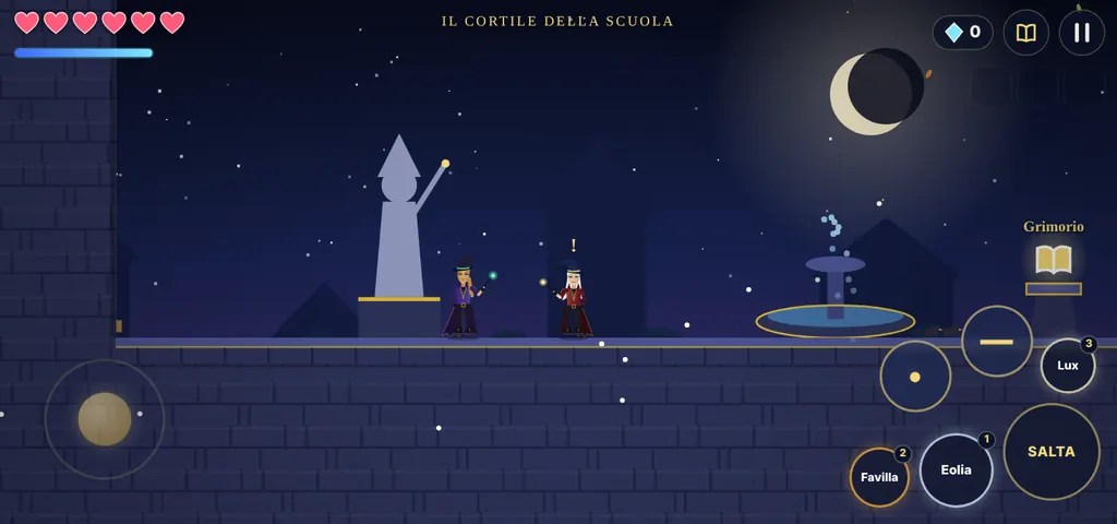 Videogioco Adventure, cortile della scuola